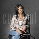 08-02-2005 Annemarie Postma at studio in Amsterdam.

[keywords]Posed, Half Length, Eyecontact, Writer, Wheel Chair[/keywords]